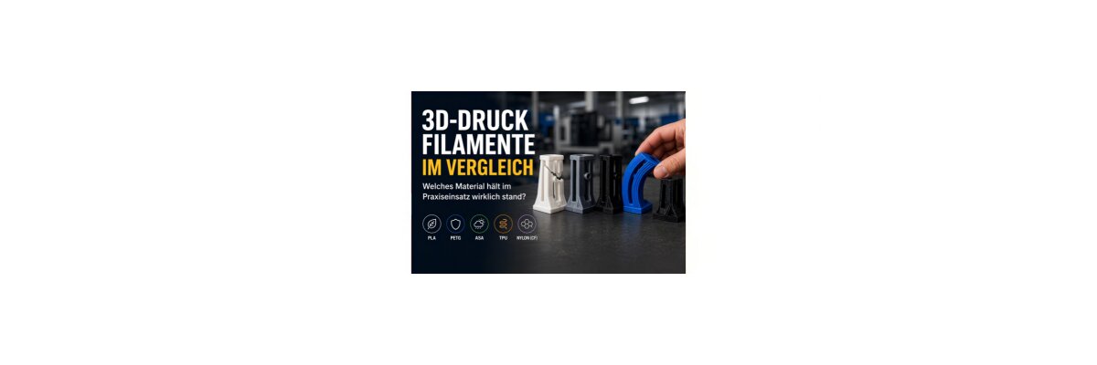 3D-Druck-Filamente im Vergleich: Welches Material hält im Praxiseinsatz wirklich stand? - 3D-Druck-Filamente im Vergleich | PLA, PETG, ASA, TPU &amp; Nylon erklärt | 3DXpress