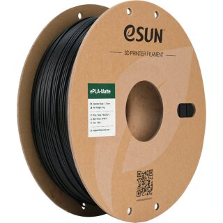 eSUN ePLA Matte Filament 1,75mm 1kg in Tief-Schwarz