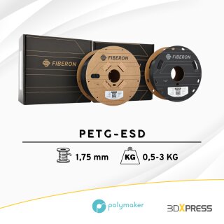 Polymaker PETG-ESD 1,75mm 0,5kg verscheidende Gewichte