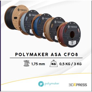 Polymaker ASA-CF08 1,75mm verschiedene Farben und Größen