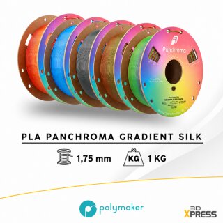 Polymaker Panchroma Gradient Silk PLA 1,75mm 1kg verschiedene Farben