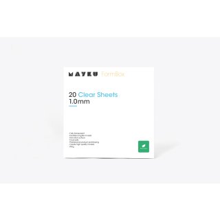 Mayku Tiefziehfolie - Clear Sheets 1mm 20er Packung